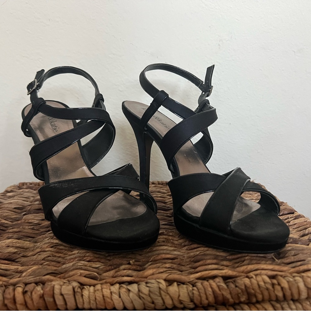 Black strappy heels. Rarely worn, great condition. Size 9